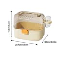 Miniatyrbillede 3 af 5: Bærbart kæledyrsbur med flugtsikker mekanisme, ventilationshuller, aftagelig komponent, integrerede foderautomater green
