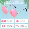 Pikkukuva 3 / 5: Hippy Specs Aurinkolasit Retro Pyöreät Hippy Style Aurinkolasit 70-luvun Disco Festival Party silmälasit miehille ja naisille lasit