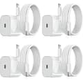 iPhone Laddare - Snabbladdare - Adapter + Kabel 20W USB-C Vit 4-pack