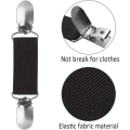 Miniatyrbillede 3 af 5: 4 stk Sweater Cardigan Clips, Elastisk Cinch Clip Unisex Simple Elegant Sweater Beklædning Kæde Fit Clip