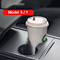 Pikkukuva 2 / 5: Vesikuppipidike Tesla Model 3 -keskikonsolin säilytyslaatikkoon Lisävarusteet Vedenpitävät autonaluset Tesla Model Y -automalliin 3 - Juomatelineet Gray Cup Holder