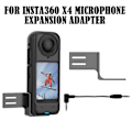 Miniatyrbilde 3 av 5: For Insta360 X4 Kamera Tilbehør Mikrofon Metall Utvidelse Montering Holder+Kabel