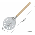 Pikkukuva 2 / 4: Ammattimainen pizzan kääntökuori, pitkä kahva 7/8/9 tuuman rei'itetty pizzan kääntökuori, pizzalapio, alumiininen pizzalapio, pieni - 8 tuumaa 40 cm