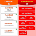 Miniatyrbilde 4 av 4: Erstatningsøreputer for Beats Studio 2 og 3 Red