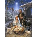 Miniatyrbillede 1 af 5: 5d diamantmalerisæt,religionspræst hyrde Jesus julekrybbe, fuld bore-diy diamantkunst korssting maling efter tal (hyrde) 100038 30x40CM
