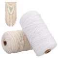 Pikkukuva 3 / 4: 3mm Macrame Puuvillaköydet Luonnolliset makrameköydet Macrame-käsityököydet