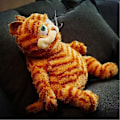 Miniatyrbild 2 av 3: Plyschleksak 11,8 tum ful söt fet katt Garfield docka söt katt orange kattdocka barndocka flicka Födelsedagspresent
