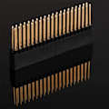 Miniatyrbild 4 av 5: 2 X 20 (40 stift) staplingshuvud för A+/b+/pi 2/pi 3 Extra Tall Header (paket med 8) black