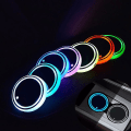 Pikkukuva 2 / 5: Värilliset Autolasinaluset Pullo Tunnelma Kevyt Auton Led Mukinpidin Valomatot Taustavalo Led Mukinpidike Pehmusteet Liukumaton Mato Tarvikkeet|juomatelineet| 2 Pcs