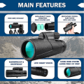 Miniatyrbillede 2 af 4: 12x50 High Definition Monocular Telescope, Bak-4 Prism Vandtæt Mono