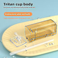 Miniatyrbilde 5 av 5: 500ml Søt Bussform Vannkopp Justerbar Stroppdesign Sportsflaske For Barn Gutter Jenter - Snngv Blue