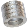 Miniatyrbillede 1 af 5: Hexagon Retro Magic Ring Personlig 4-fingers ring Multifunktionel udendørs klatring nødsituation silver round