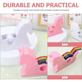 Miniatyrbillede 3 af 5: 2 stk. tape dispenser tegneserie tape holder enhjørning form regnbue tape cutter washi tape dispensere skrivebord washi papir dispenser til kontor hjem skole,c
