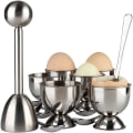 Miniatyrbilde 2 av 5: Eggekopper For bløtkokte egg, Egg Topper Sett Rustfritt stål Shell Remover Separator Cutter For Ki