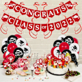 Pikkukuva 3 / 4: Onnittelut Class Of 2022 -juhlajuhliin set Red