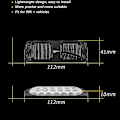 Miniatyrbilde 5 av 5: 6/12led Strobe Varsellys Billig Strobe Grille Blinkende Lightbar Lastebil Bil Beacon Lamp Amber Trafikklys 12v 24v Billys - Varsellys Assem 6LED Blue