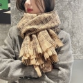 Miniatyrbillede 5 af 6: Modetørklæder til kvinder Klassiske fortykkede Pashmina-tørklæder til julegavedagsgaver camel