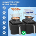 Miniatyrbilde 5 av 5: 2 STK Air Fryer Dobbeltlags grillstativspyd Multi-purpose Dual Air Fryer tilbehør