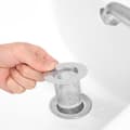 Miniatyrbillede 4 af 5: 3-pak badekar afløbsdæksel, hårfanger, bruseafløb i rustfrit stål, dyb hårfanger, bruseafløbsfilter Light grey