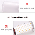 Pikkukuva 3 / 4: Led E27 -liekkilamppu 5w 85-265v ampulli Led Flame Effect -polttimo Vilkkuva simulaatiopalolamppu (5kpl)