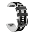 Miniatyrbillede 1 af 5: Rem til Garmin Fenix ​​6x, lettilpasning af bløde silikonebånd Udskiftning til Fenix ​​7x/fenix 6x Pro/fenix 5x/fenix 5x Plus/descent Mk2 Black White