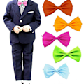 Miniatyrbild 3 av 5: Justerbar fluga Fancy Satin Prom Kids Pojkar Solid fluga