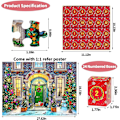 Miniatyrbillede 2 af 5: Juladventskalenderpussel 1008 st, 24 dages adventskalender 2023 julpussel, julklapp till barn C