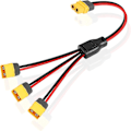 Miniatyrbillede 1 af 5: Xt60 splitter forlængerkabel 1 hun til 3 han stikadapter [xc]