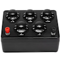 Miniatyrbillede 1 af 5: Sort Modstandsboks Jern Variabel Dekade Modstand Modstandsboks 0-9999.9 Ohm 165X125X60Mm for Fysik