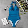 Miniatyrbild 2 av 4: Baddräkt i ett stycke för kvinnor, grimma vadderad bikini Monokini baddräkt Baddräkt för badkläder Blue XL