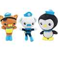 Pikkukuva 1 / 5: 3 kpl Octonauts-pehmoleluja Barnacles Kwazii Peso Lääkäri Nukke 25cm