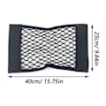 Miniatyrbillede 1 af 5: Bil Ryg Bag Bagagerum Opbevaring Net Sæde Elastisk Snor Net Magic Sticker Mesh Opbevaring Taske Auto Organizer Tilbehør Ryg Taske - Opbevaring Oprydning 25 x 40cm