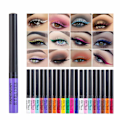 Pikkukuva 3 / 5: Matt nestemäinen eyeliner, korkean pigmentin glitterinen värikäs pitkäkestoinen vedenkestävä eyeliner-setti, 12 väriä eyeliner helppo käyttää