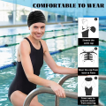 Pikkukuva 3 / 5: Uimahattu naisille Uimalaki cap hiuksille Suuri nylon cap laskostettu korkea elastinen cap paksuille kiharaisille pitkille lyhyille hiuksille