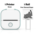 Miniatyrbillede 1 af 5: Phomemo T02 Mini Printer Bærbar Printer Termisk Udskrivning Sticker Trådløs Blækfri Pocket Printer Selvklæbende Label Printer Green Printer