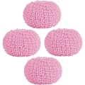 Miniatyrbild 1 av 3: 4 stycken diskskurborste Nylon skursvampar Repfri diskskrubber Rund skursvamp (D Replace-Pink)