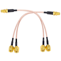 Miniatyrbilde 1 av 5: Wifi Antenne Koaksialkabel Sma Hunn Til Y-type 2xsma Hann Rett Splitter Combiner Extension Pig As shown