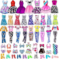 Pikkukuva 1 / 2: Lelut Nukke Vaatteet ja Asusteet Set Barbie-nukkelle, Muoti Mini Mekko Topit Housut Set Kengät Lahjat 32 kpl