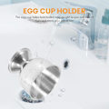 Miniatyrbilde 5 av 5: Eggekopp, eggebrett Rustfritt stål Mykkokte eggekopper Holder Stativ Tåler oppvaskmaskin (4 pakker)