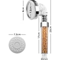 Miniatyrbillede 2 af 5: Brusehoved Håndbruser med trykforøgelse, regnbruser og massagefunktion, vandbesparende brusehoved med ionfilter og kalkfilter - med
