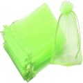 Miniatyrbillede 2 af 3: Bunch Protection Bag Grape Fruit Organza Taske med snøre giver total beskyttelse Green(100PCS) 17x23CM