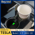 Miniatyrbillede 2 af 5: Til Tesla Model 3 Model Y 2022 Center Console Vandkopholder Model3y Interiør Anti-spild og Anti-shake Kopholder - Drikkeholdere Red