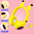 Pikkukuva 3 / 5: Langattomat Bluetooth-kuulokkeet lapsille, söpöt Pikachu-korvaläpät sisäänrakennetulla mikrofonilla, langattomat