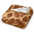 Miniatyrbillede 2 af 5: Plys flanneltæpper - Giraffe tekstur fleece tæppe - Ultra Softffy Dyne Til Soveværelse Sofa Indretning Alle årstider 80x60in 200x150cm