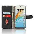 Miniatyrbild 2 av 5: För Zte Blade V40 Design Anti-drop Tpu+pu Läder Phone case Stativ Plånbok Skin-touch Feeling Cover Black