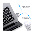 Miniatyrbild 2 av 5: Dubbel typ-c-förlängningsadapter Usb-c 3 hona till hane expansionsadapter 40 gbps Pd 5k video för Pro Ai