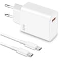 Miniatyrbillede 1 af 2: TIL Xiaomi Kompatibel 33W HyperCharge Combo, Type-A EU-stik Hurtigoplader (1M) 33W