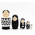 Miniatyrbillede 2 af 5: Udsalg Russiske Træ-Nesting Dukker Matryoshka Sæt 5 Stk Multicolor