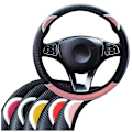 Miniatyrbild 3 av 5: Söt Tecknad Katt Öron Cover För Kvinnor Universal Bil-styling Rattskydd Autodekoration Tillbehör - Rattskydd black