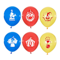 Miniatyrbillede 2 af 3: 60 stk. 12 tommer cirkus tema trykte balloner sæt farverige dyr og klovn design latex balloner karneval festival forsyninger dekorationer fest pynt